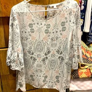 Beautiful pink and grey blouse